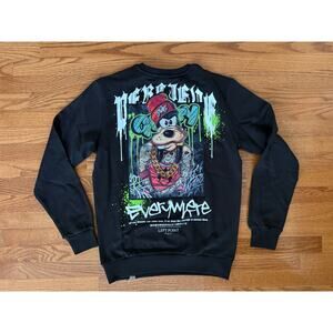 Left Point Italy Goofy- Colorful- Rhinestone- Long Sleeve Shirt Womens Large NWT